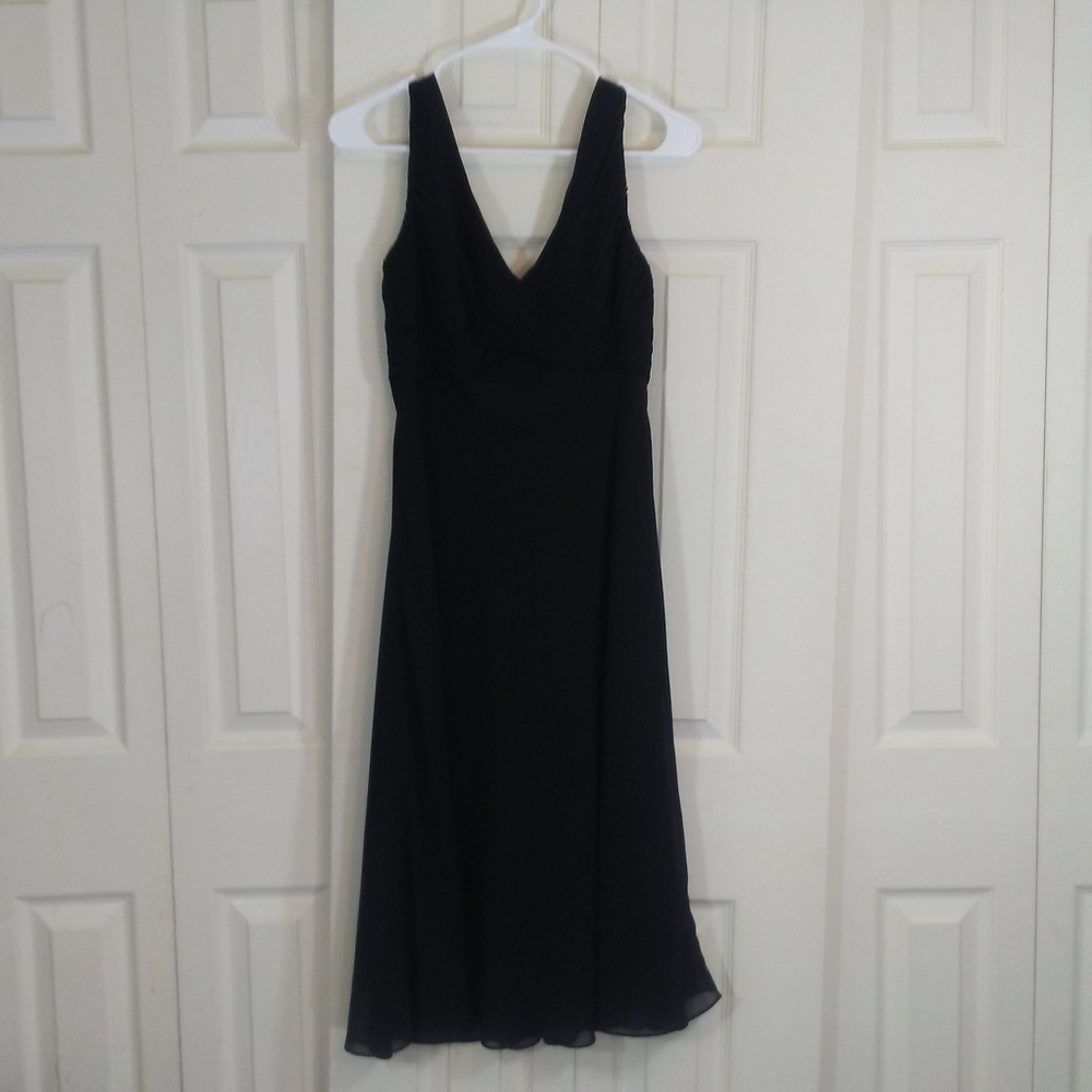 Adrianna Papell Black Chiffon Cocktail Dress